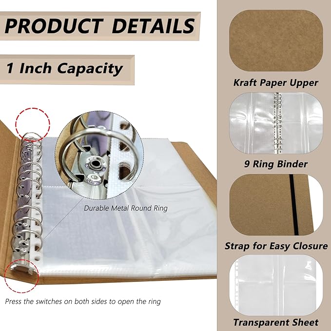 100 Pack Resealable Seeds Packets and 1 Kraft Paper Binder Seed Envelopes with Preprinted Seed Collecting Template for Seed Storage Organizer