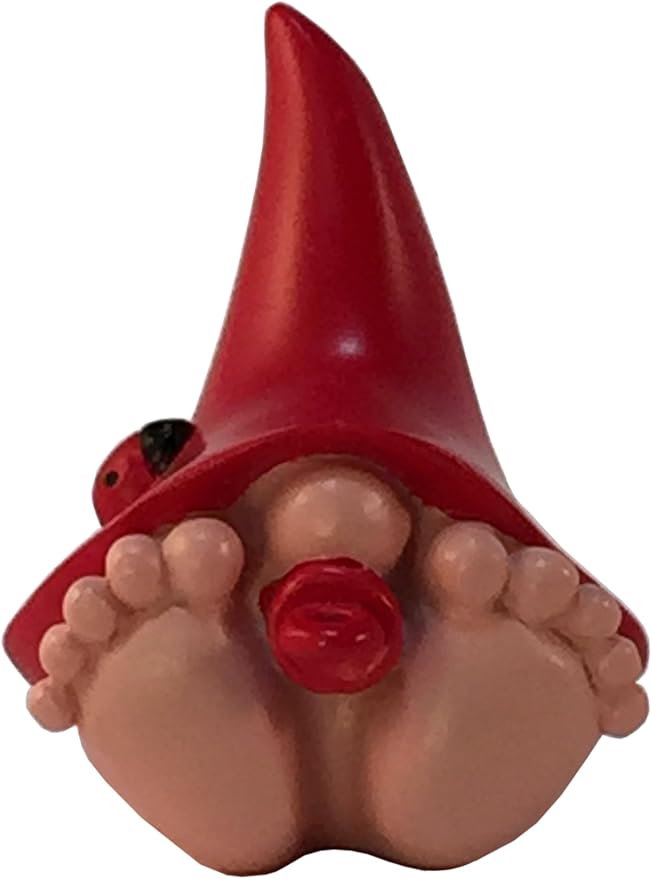 GlitZGlam Jasper, The Giant Red Baby Gnome for The Enchanted Gnome and Fairy Garden (6 Inches Tall) (Red)