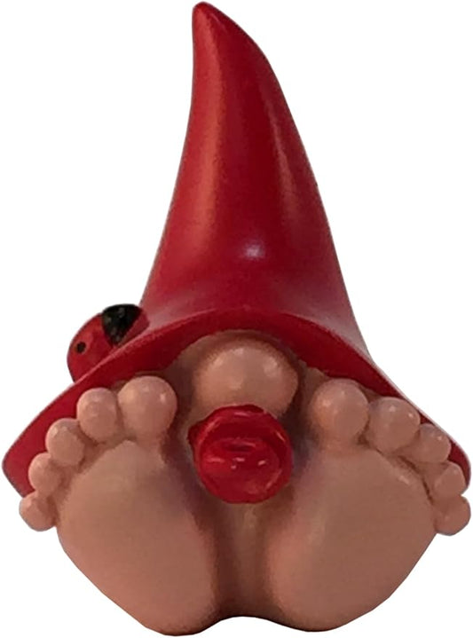 GlitZGlam Jasper, The Giant Red Baby Gnome for The Enchanted Gnome and Fairy Garden (6 Inches Tall) (Red)