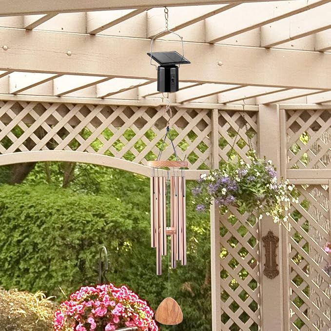 Solar Powered Wind Spinner Motor, Small Mobile Display Hanging Spinning Motor for Wind Spinners, Mini Rotating Outdoor Decor Accessories for Sun Catchers, Wind Chimes and Sculptures