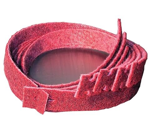 CS Unitec | PTX Nonwoven Fleece Belts | Metal Buffer Polisher Machine Attachment for Grinder Tool | 3800 Max RPM | 26" Long x 1.2" Wide (Pack of 5)