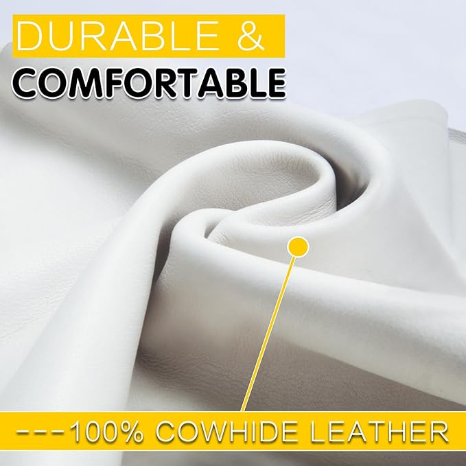 Leather Work Gloves, Puncture Proof Garden Gloves for Women, Heavy Duty Safety Working Gloves for Men