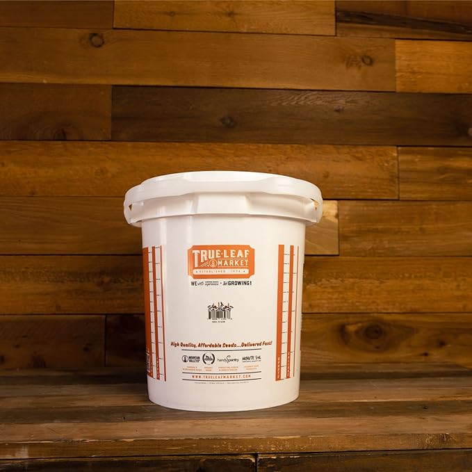 5 Gallon Bucket with Easy On/Off Ratcheting Lid - 6 Buckets - HDPE, Food Grade, BPA Free - Gardening & Composting Info - All Purpose Pail