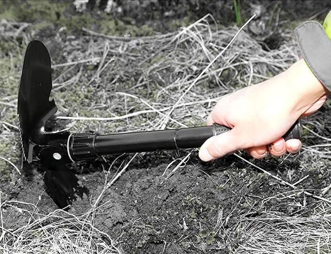 Folding Shovel with Carry Pouch Multitool Outdoor Folding Shovel