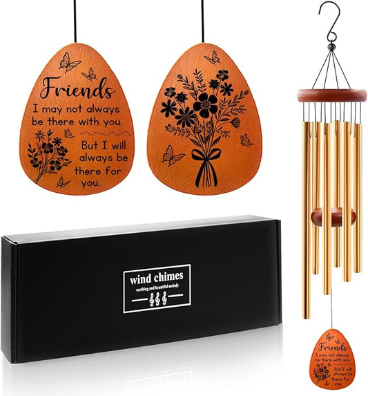 Friendship Gifts for Women, Birthday Gifts for Women Friendship, Best Friends Wind Chimes Gift for Christmas Thanksgiving, Gift for Friend BFF Sister for Garden Home Outdoors Decorations