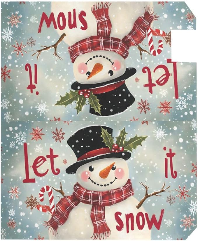 ALAZA Let it Snow Winter Snowman Magnetic Mailbox Cover MailWraps Garden Yard Home Decor for Outside Oversized-25.5" x20.8"