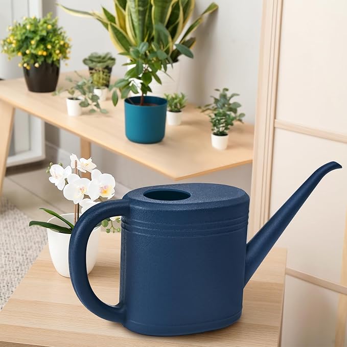 Watering Can - for Indoor and Outdoor Plant Garden - 1/4 Gallon - Navy Blue