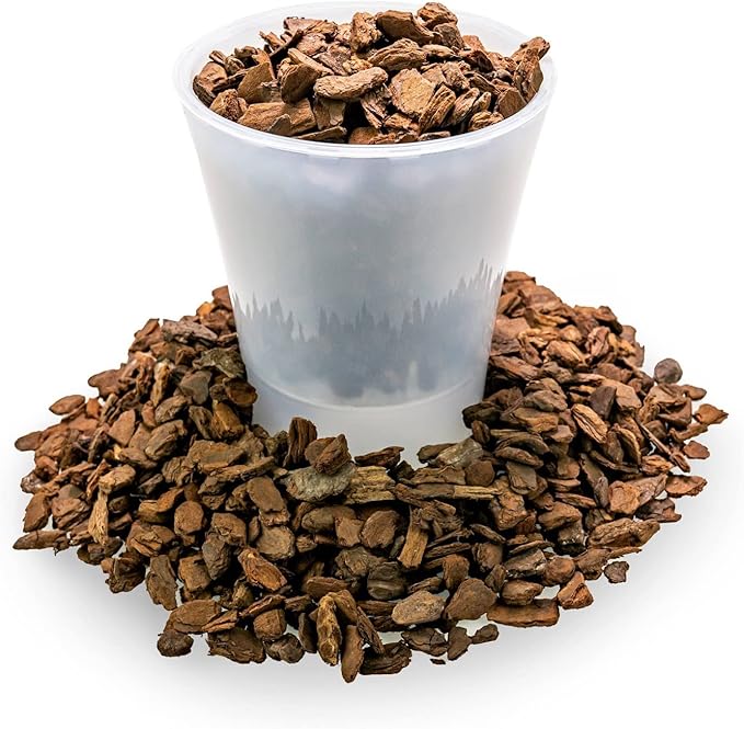 GARDENERA New Zealand Pinus Radiata Bark - Organic Hand Mixed New Zealand Orchiata Pine Bark for Orchids - Medium Chips 9-12mm - 3 Quart Bag