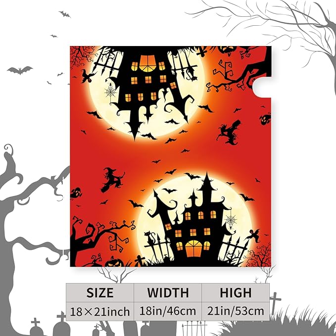 Halloween Mailbox Covers Castle Witch Magnetic Mailbox Cover Halloween Mail Box Wraps Post Letter Box Covers Garden Decorations Outdoor 21 X 18 Inch