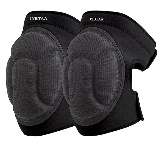 Plus Size Knee Pads For Cleaning Floors,Gardening, Women Pad With Soft Inner Liner, Adjustable Kneeling Suitable Garden,Flooring Yard,Construction,Black XL (1 Pair)