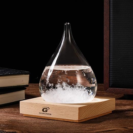 Storm Glass Cool Unusual Gifts Storm Glass Weather Predictor Snow Globes for Adults Galileo Thermometer Indoor Creative Forecast Nordic Style Decorative Weather Gifts