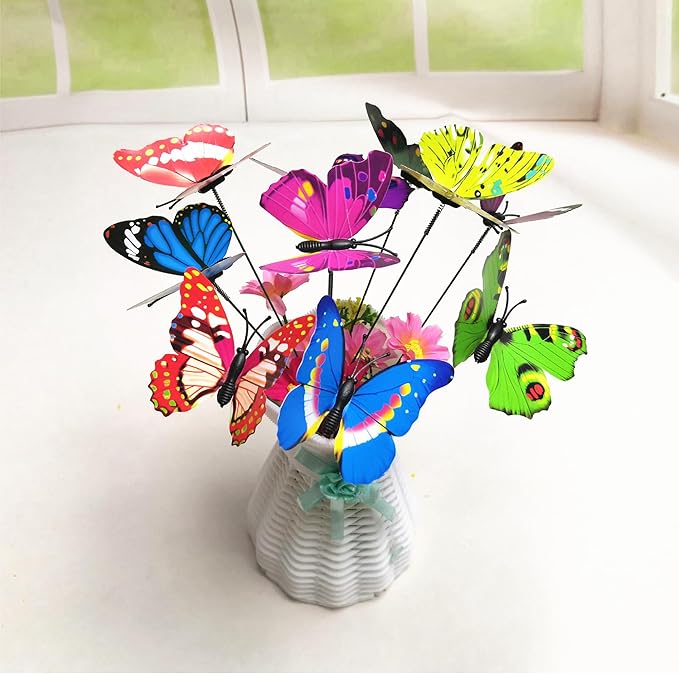 Kleeblatt Butterfly Clip 12pcs - Hair Accessories, Garden Decor, and Outdoor Decorative Stakes - Ideal for Garden & Patio Enhancement
