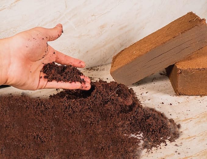 Coco Coir for Plants 6-Pack – 2.4 Gallons Compressed Coconut Coir Bricks, 1.5 lb. Bulk, Low EC, pH Balanced, Natural Coco Peat for Indoor & Outdoor Gardening, Potting Soil, Indoor Plant Soil