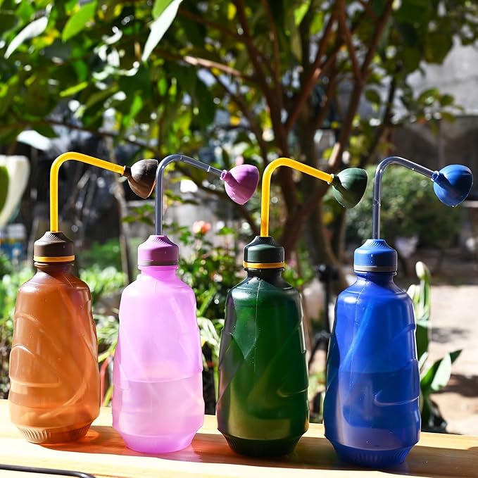 2Pack Watering Can for Seedlings, Small Watering Can for House Plant Garden Flower 15oz/450ml(Green)