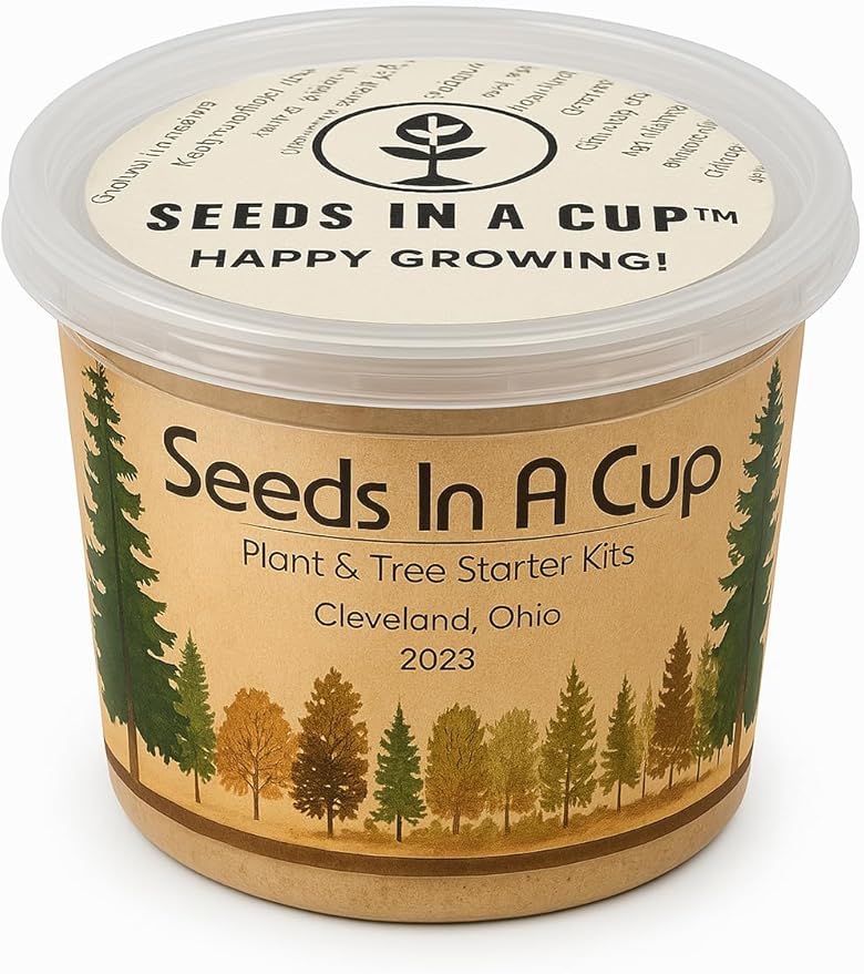English Ivy Plant Starter Kit – Seeds In A Cup® Mini Greenhouse Indoor Gardening Kit for Beginners Easy Grow Ivy Seeds Clear Lid Planter Gift for Plant Lovers & Kids Made in USA