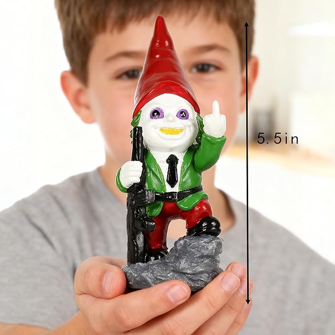 Horror Decor Halloween Decorations Indoor Garden Gnome Garden Statue Home Décor (A.Green)