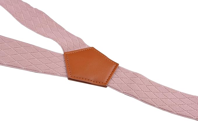 Suspenders for Men Y Back Adjustable Elastic with Strong Clips 47 Inches