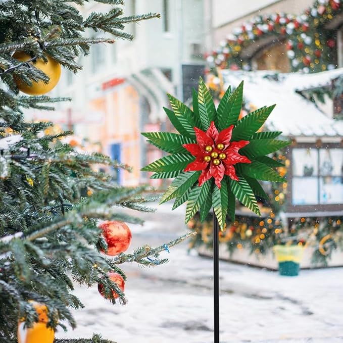 Wind Spinners Outdoor,Kinetic Wind Sculptures & Spinner 57.9 Inches Metal Windmill Christmas Outdoor Decor for Patio,Lawn & Garden
