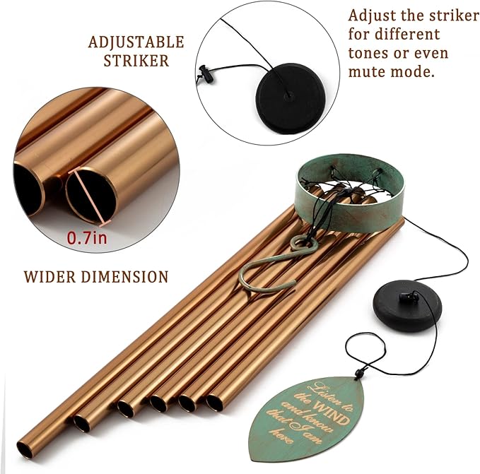 Memorial Wind Chimes Large Deep Tone for Outside,Memory Wind Chime for Loved One Lost,Personalized Sympathy Windchimes Gift for Mom Clearance,Retirement Remembrance Chimes Outdoors Garden Decor(40in)