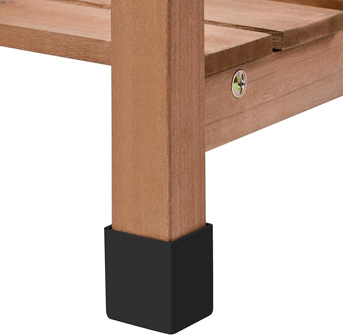 Topeakmart 45.2x17.7x47.6'' (LxWxH) Potting Benches Outdoor Garden Potting Table Work Bench with Removable Sink Drawer Rack Shelves Work Station, Brown