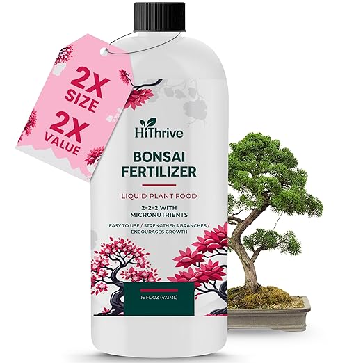16oz Bonsai Tree Live Liquid Plant Food - Makes 32 Gallons of Bonsai Fertilizer Liquid, Premium Macronutrient Formula Enriched with Micronutrients for Healthy Roots, Branching & Foliage