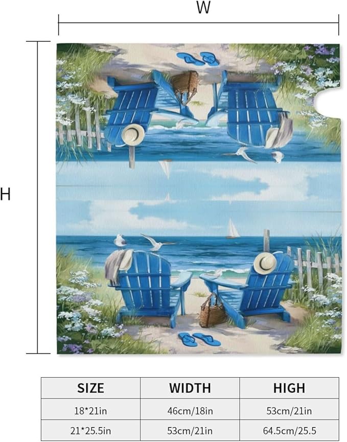 Spring Summer Beach Mailbox Covers Magnetic Letterbox Covers 21x18 Inch for Garden Outdoor Decoration