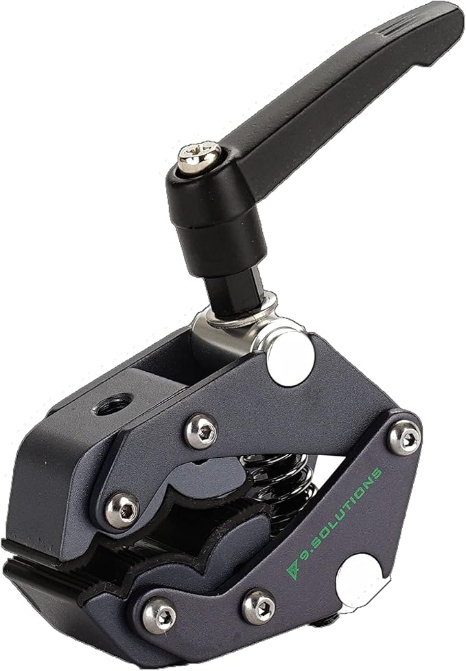 9.Solutions Savior Clamp Mini, Articulated Jaws, Max Load: 66lbs, 9.XS1006, fit firmly onto any oddly shaped object, mount multiple pieces of equipment on one clamp