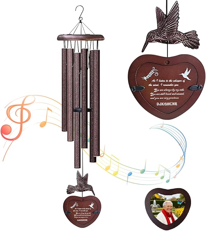 Healing Journey 32-Inch Memorial Wind Chimes for Outside – A Graceful Set of Sympathy Wind Chimes with S-Hook for Easy Hanging, Perfect As A Garden Decor Sympathy Gifts for The Loss of Loved One.