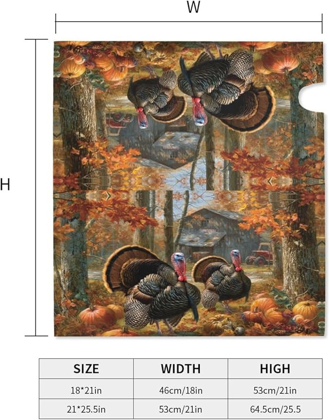 Thanksgiving Turkey Mailbox Covers Magnetic Letterbox Covers 21x18 Inch for Garden Outdoor Decoration