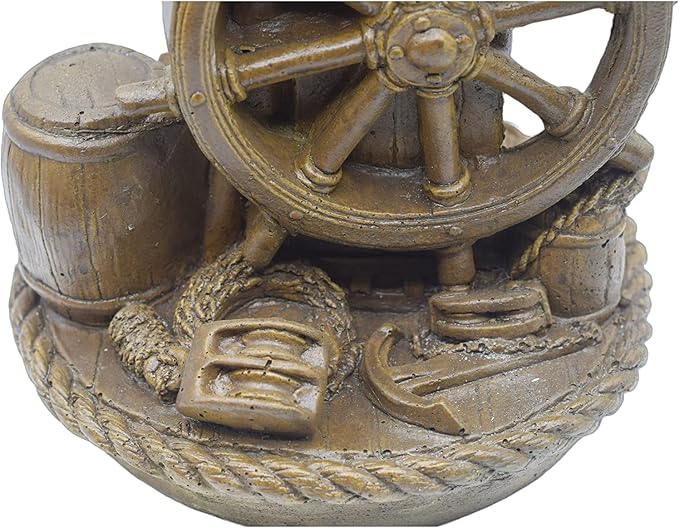 16" Sea Captain at Helm-16 Tall x 9" w x 9" d- Autumn Wheat
