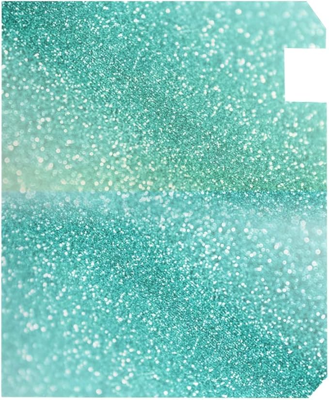 ALAZA Turquoise Glitter Magnetic Mailbox Cover Standard Size for Garden Yard Outdoor Decorations-18 x 20.8"