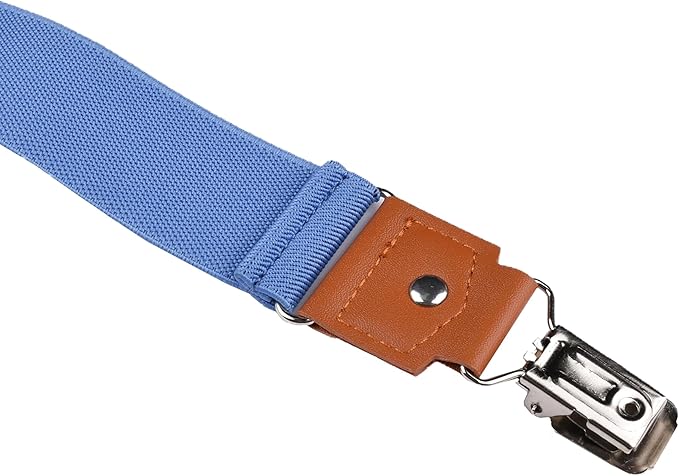 Suspenders for Men Y Back Adjustable Elastic with Strong Clips 47 Inches