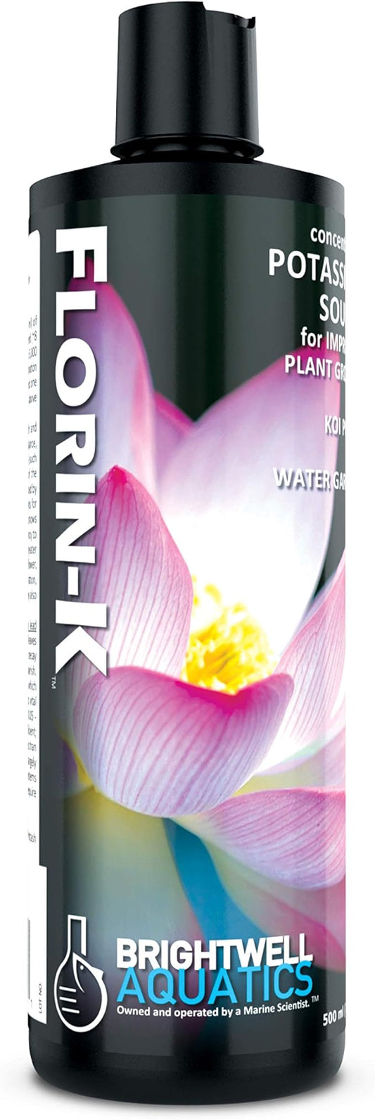 Brightwell Aquatics Florin K - Potassium Supplement for Plant Growth and Flowering in Ponds and Water Gardens, 500 ml (KOIK500)