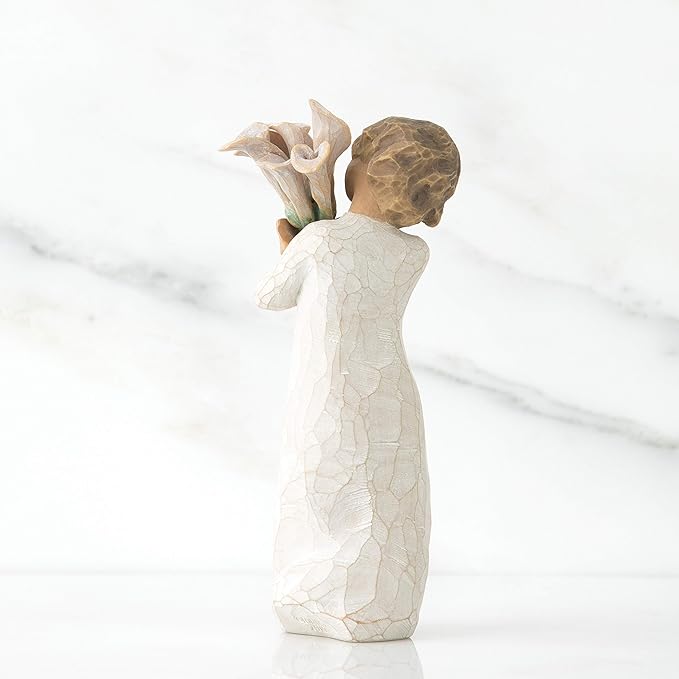 Willow Tree Beautiful Wishes, A Gathering of Beautiful Wishes for You - Love, Health, Happiness, A Gift That Expresses Caring or for Those Who Love Flowers, Sculpted Hand-Painted Figure