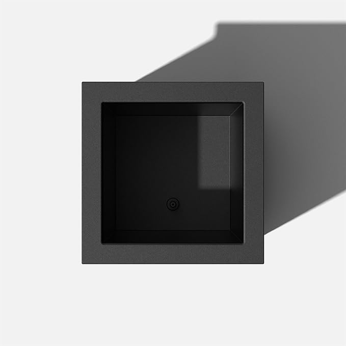 Veradek Brixton Cube Planter, Black, 20.75 in Height, 19 in Width, 19 in Length, Outdoor Use