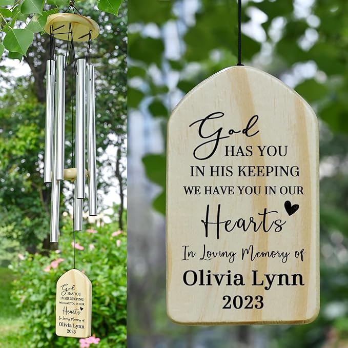 Sympathy Gift - Wind Chimes for Loss of Loved One - Memorial Gifts for Loss of Loved One - Bereavement, Remembrance, Funeral, Condolence, Grieving Gifts