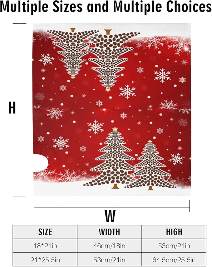 Merry Christmas Winter Pine Tree Mailbox Covers, Xmas Snowflake 25.1" Lx 21" W Magnetic Mailbox Covers, Mailbox Wrap Post Letter Box Cover Mailbox Post Cover for Outdoor Decor