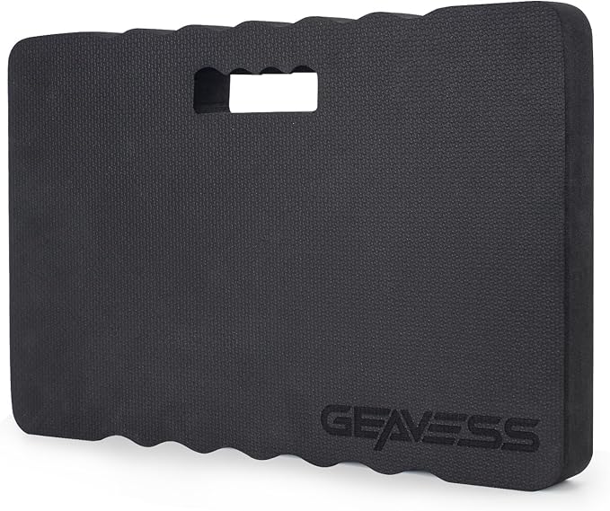 1.5" Extra Thick Kneeling Pad Mechanic Mat with Handle, Soft Foam Knee Cushion for Gardening, Garage Work, Workshop Repairing, Yardwork (18" x 11", Black)