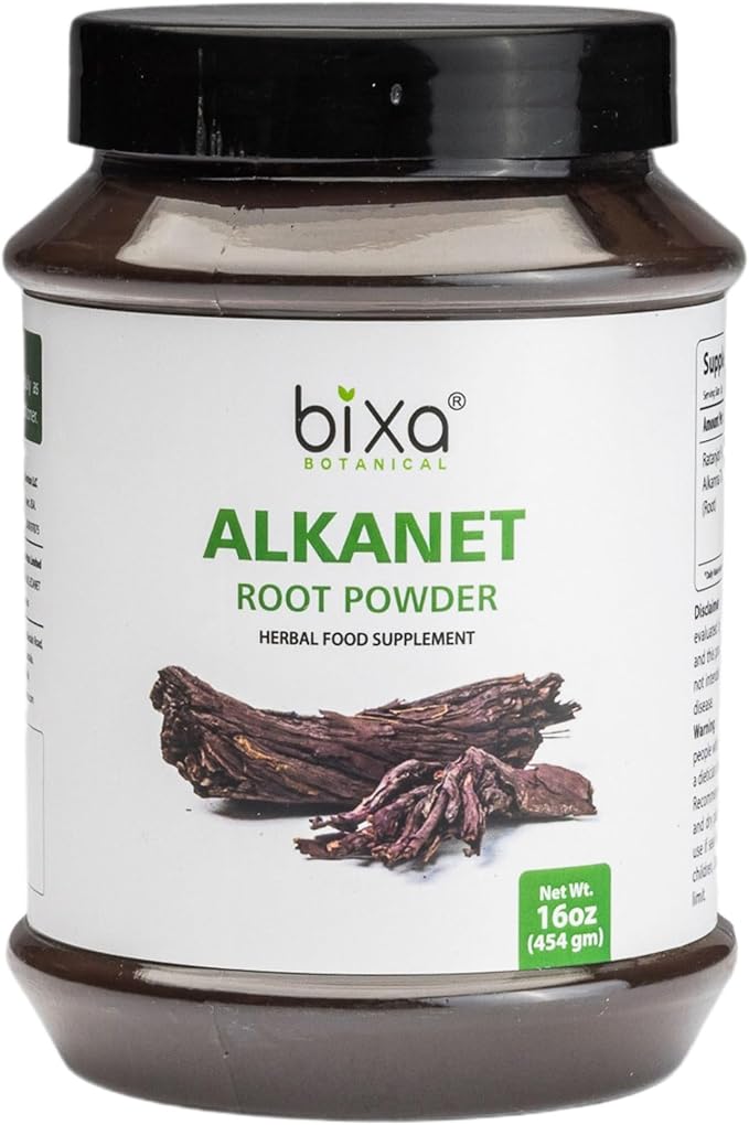 bixa BOTANICAL Alkanet Root Powder (Ratanjot/Arnebia Nobilis) Antioxidant | Gluten Free, Non-GMO, Steam Treated, Vegan, 100% Pure | 1 Pound / 16 Oz.