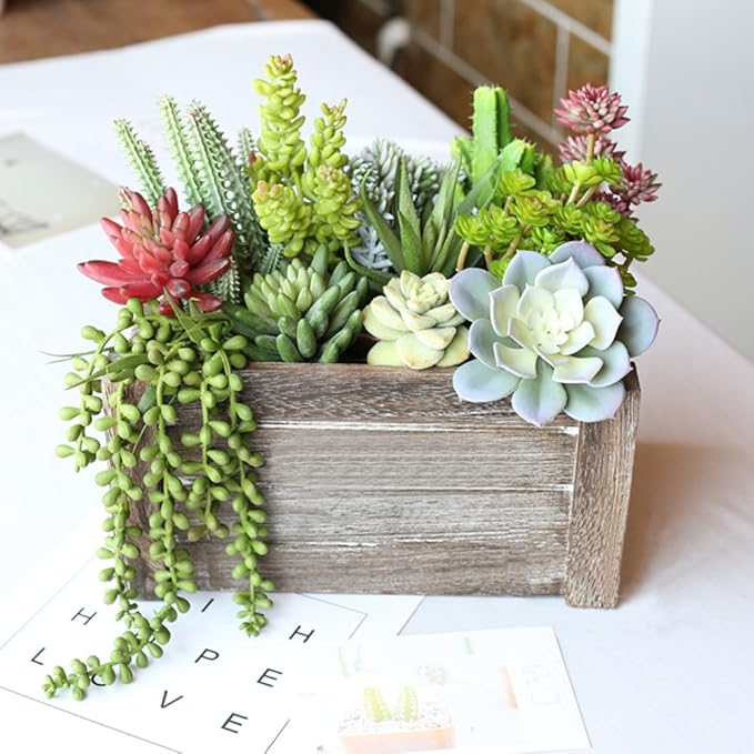 HUIANER Artificial Succulent Plants, 13.4" Fake Hanging String of Pearls Simulation Greenery Plants for Christmas Wall Home Kitchen Office Garden Wedding Decor, Pack of 2