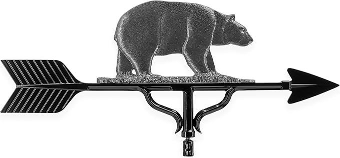 Montague Metal Products 32-Inch Weathervane with Swedish Iron Bear Ornament
