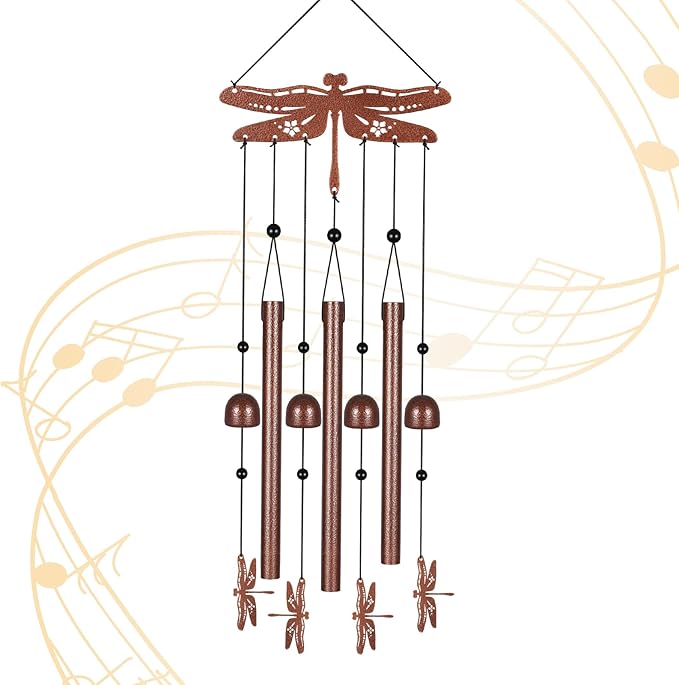 Metals Dragonfly Wind Chimes for Outside to Create a Zen Atmosphere Suitable for Outdoor Garden Patio Home Decor,Melodious Melodic Tones Wind Chimes Suitable as A Birthday Gift for Women Mom