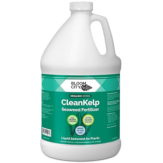 Bloom City Organic Liquid Seaweed and Kelp Fertilizer Supplement (128 oz) Concentrated Makes 750 Gallons