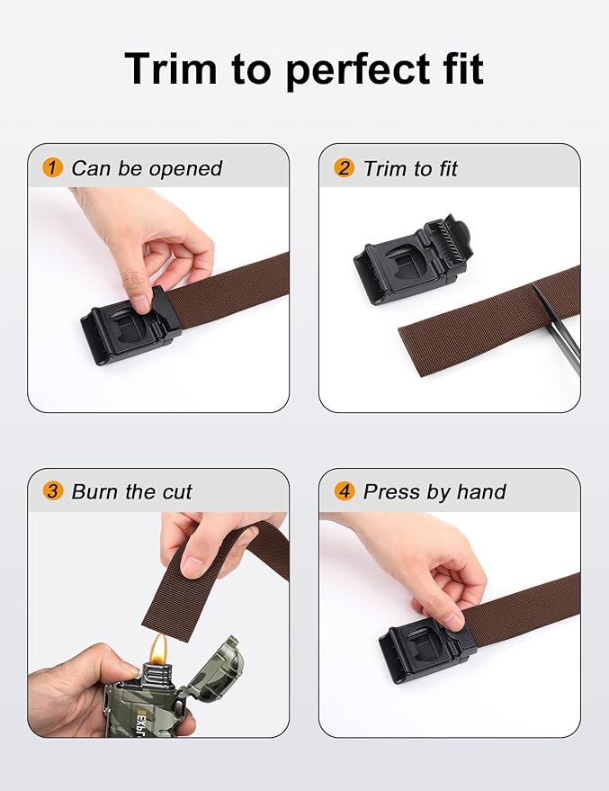 JUKMO Stretch Tactical Belt for Men, Military Work Rigger Hiking 1.5" Elastic Nylon Web Ratchet Quick Release Belt