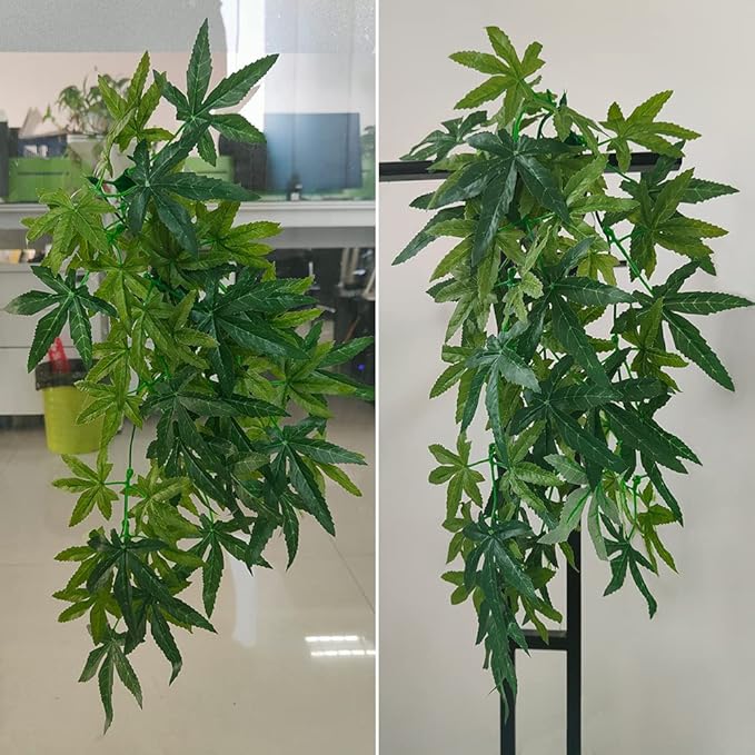 Dsoar 30cm/12in Aquarium Decorations Plants Artificial Fake Plastic Water Grass Plants for Fish Tank Aquarium Decor Artificial Hanging Plants