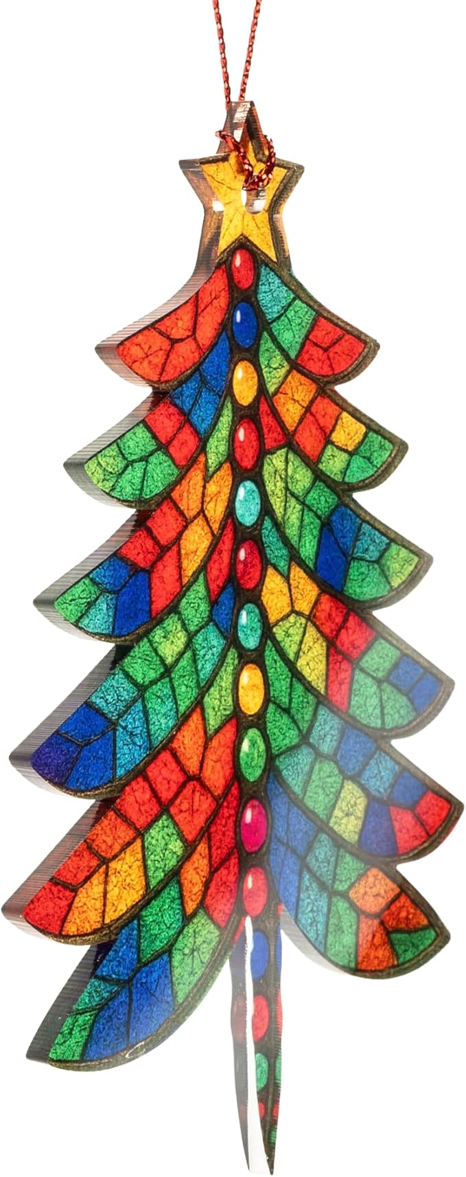 Dragonfly giftsr- Dragonfly Ornament - Dragonflies Decor - Christmas Ornament 2025 - Suncatcher Effect Stained Glass Window Hanging - car Hanging