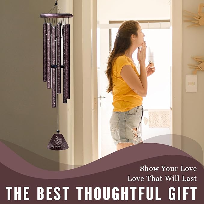 Daughter Gifts from Mom, Best Daughters Ever 32" Wind Chimes, Birthday Gifts for Daughter from Mom, Christmas Birthday Presents for Her from Dad, Daughters Graduation Gift Ideas Windchimes