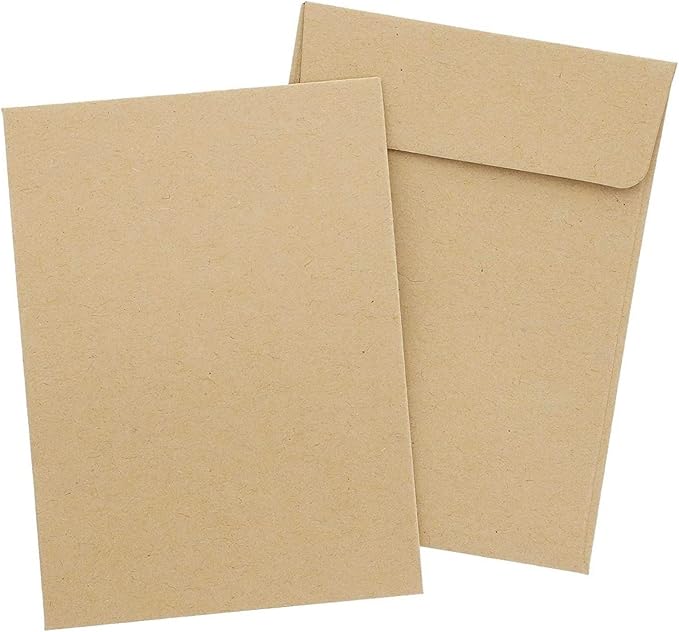 Juvale Seed Packets - 4.5 x 3.25 In, Brown, 100 Pack - Blank Seed Packets for Coins & Mini Parts Storage, DIY Craft Use