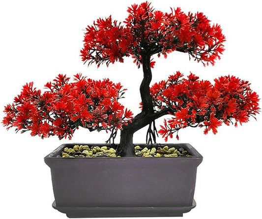 Bonsai Tree, Artificial Tree, Artificial Bonsai Plants, Artificial Bonsai Tree Juniper Faux Plants, Indoor Small Fake Plants Decor for Home Bedroom Office Desk Farmhouse Decor
