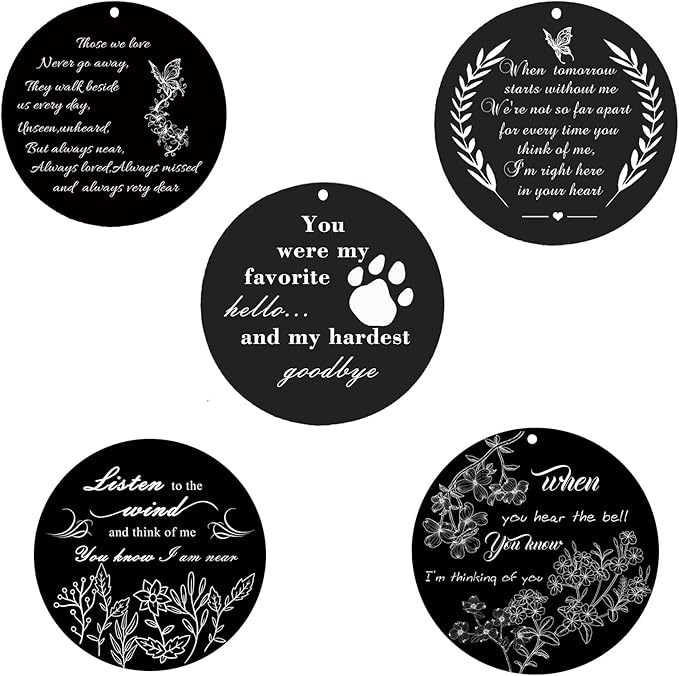 Wind Chimes Personalized, Sympathy Wind Chimes Gift Bereavement Sympathy Funeral Gifts .Wind Chimes for Loss of Mother Father Windchimes in Memory of Loved Ones 30 Inch Black